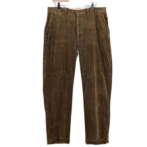 Ralph Lauren Polo Brown Corduroy Pants Men's 36x30 Vintage 90s Preppy Trad‎